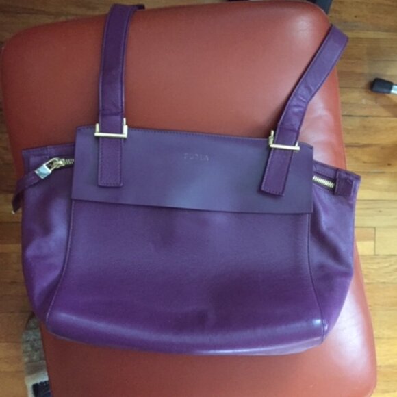 Furfla Plum Purple Purse - Picture 1 of 10